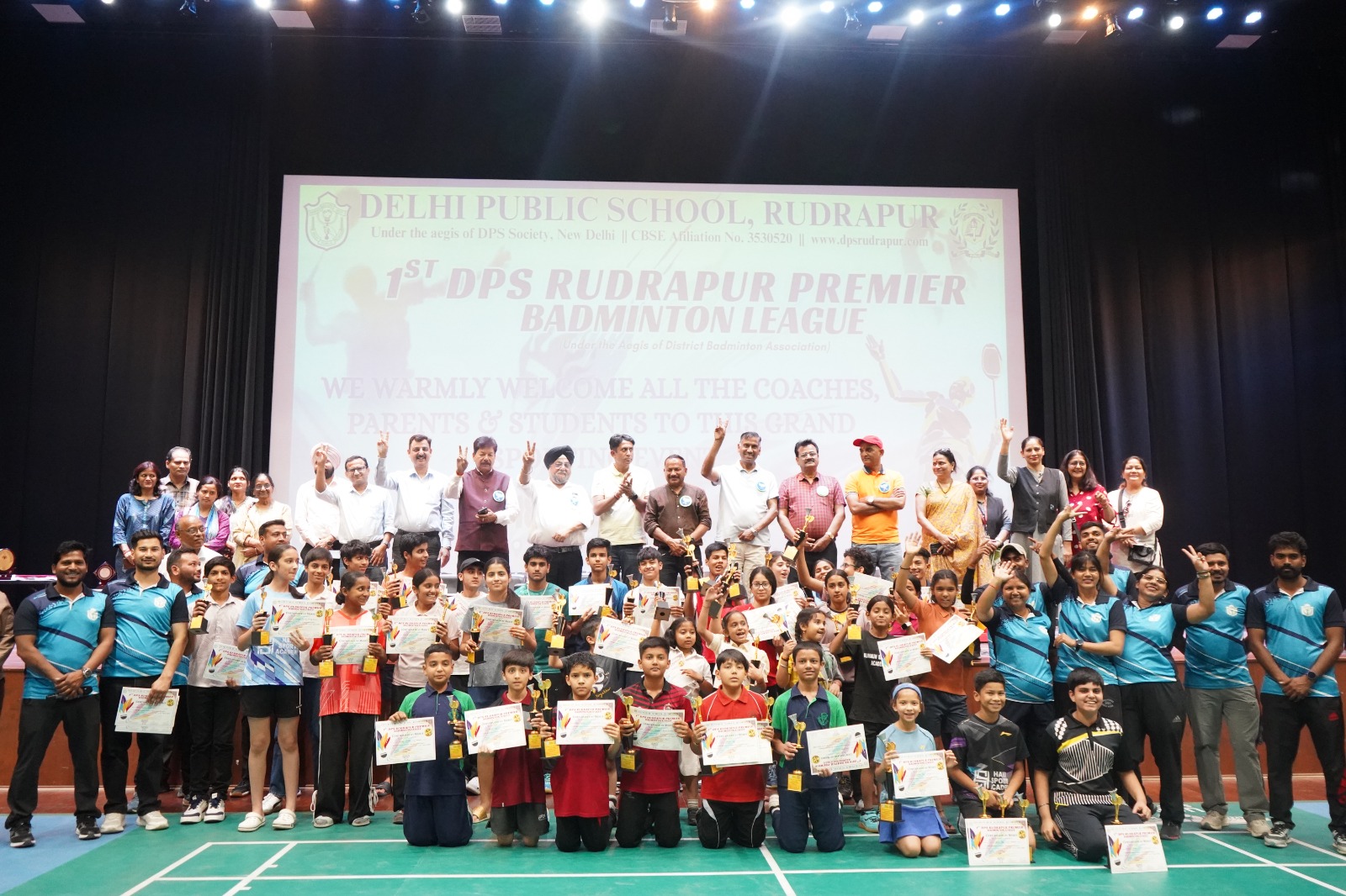 डीपीएस रुद्रपुर में प्रथम डीपीएस रुद्रपुर प्रीमियर बैडमिंटन लीग का भव्य समापन